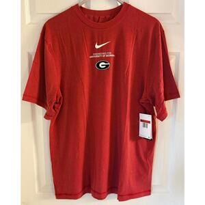 Men's Nike DRI-FIT Engineered for University of Georgia Bulldogs Red T-Shirt